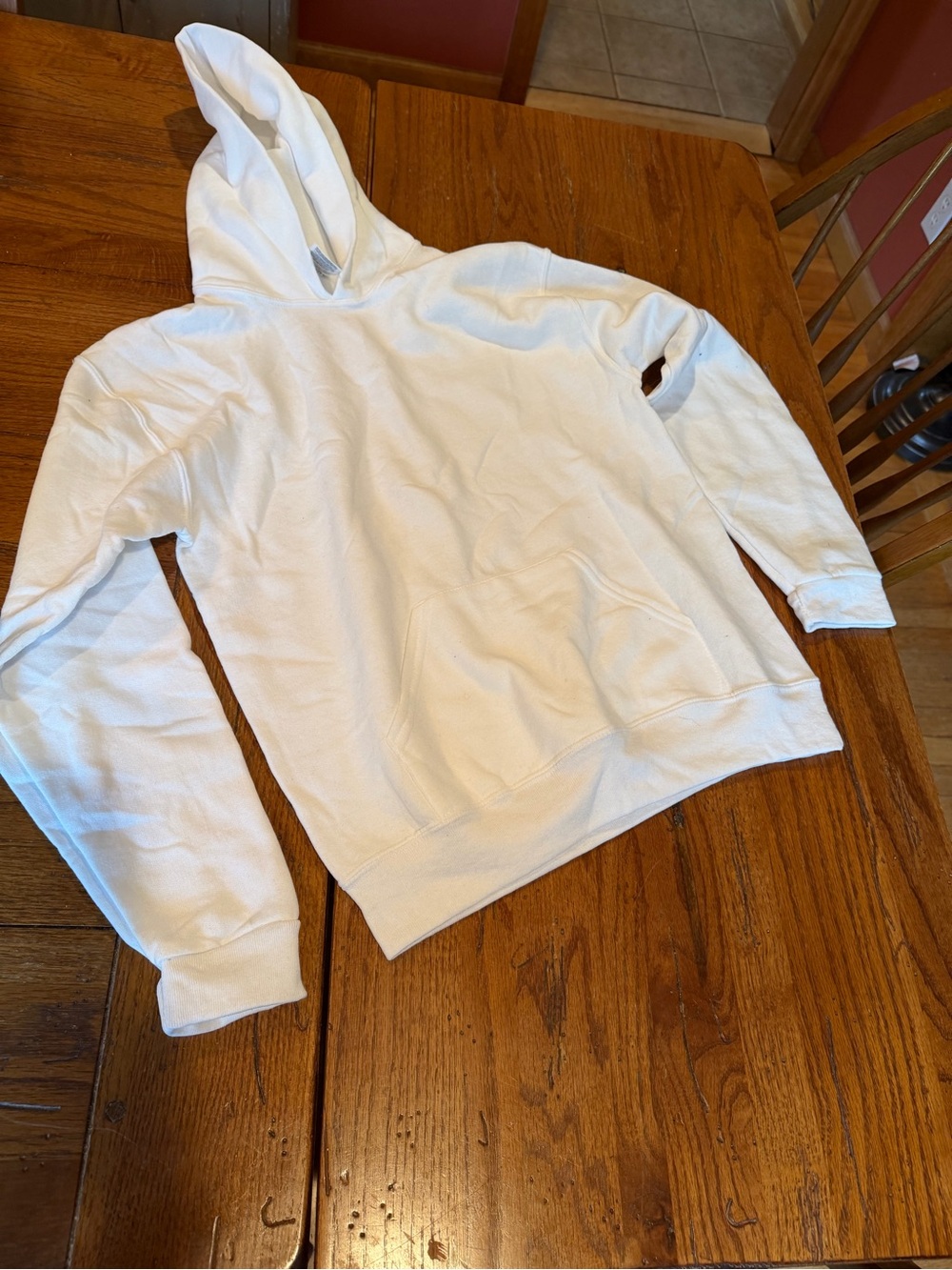 Jerzees White Youth Hooded Sweatshirt